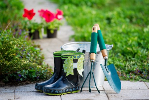 Landscaping work in Neasden with garden design and planting